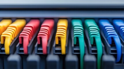 Obraz premium Colorful Clips Arrangement in Contemporary Setup