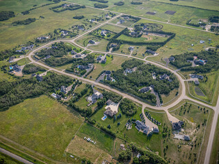 Aerial Drone View of Casa Rio Estates, Saskatchewan