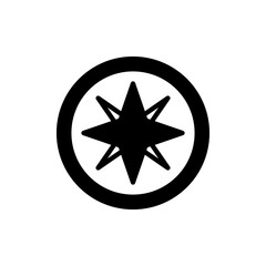 Compass icon vector. arrow compass icon sign and symbol