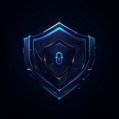 Fototapeta premium Cybersecurity Shield Icon