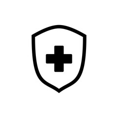 Health insurance icon vector. Insurance health document sign and symbol