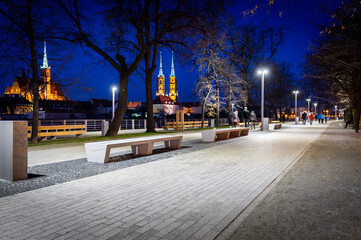 Wroclaw Cathedral at night