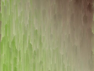 Abstract green and brown textured background with vertical brush strokes.