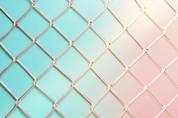 Fototapeta premium Solar panel with iridescent geometric patterns, neon pink accents, solid turquoise background