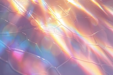 Obraz premium Rainbow Light Refraction Abstract Background with Holographic Texture
