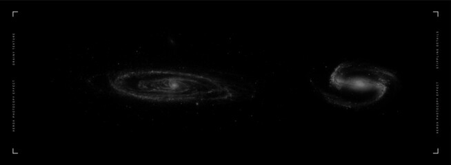 Scientific illustration of galaxies on black background. Elements of this image furnished by NASA