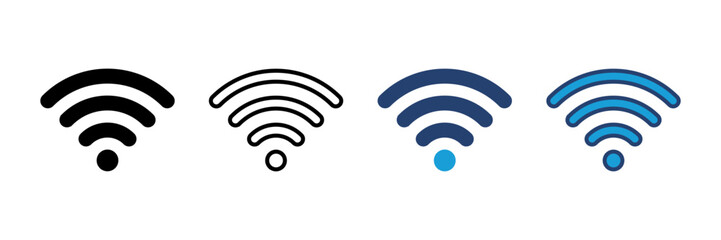 Wifi icon vector. signal vector icon. Wireless  icon vector