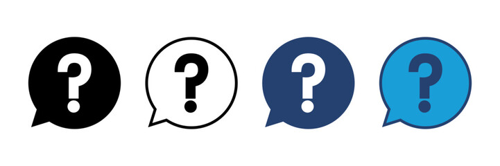 Question icon vector. question mark icon vector.