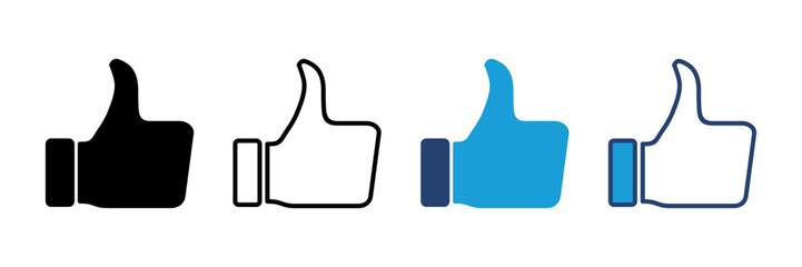 Thumbs up icon vector. Hand like. Like icon vector.