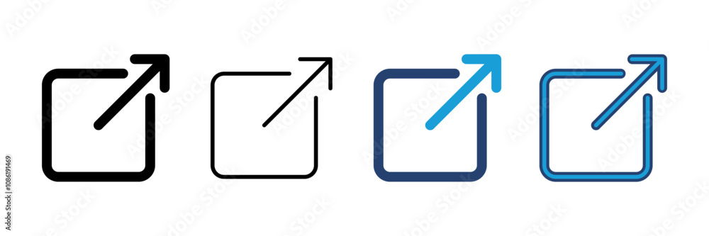 Poster external link icon vector. link icon vector. hyperlink symbol