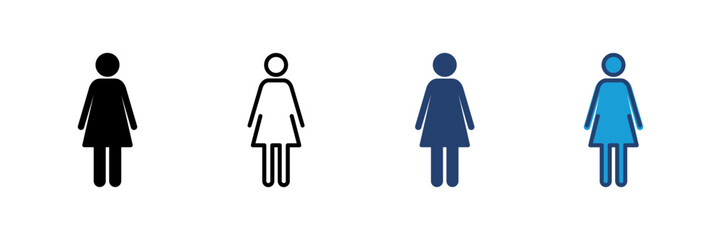 Female icon vector. woman icon vector