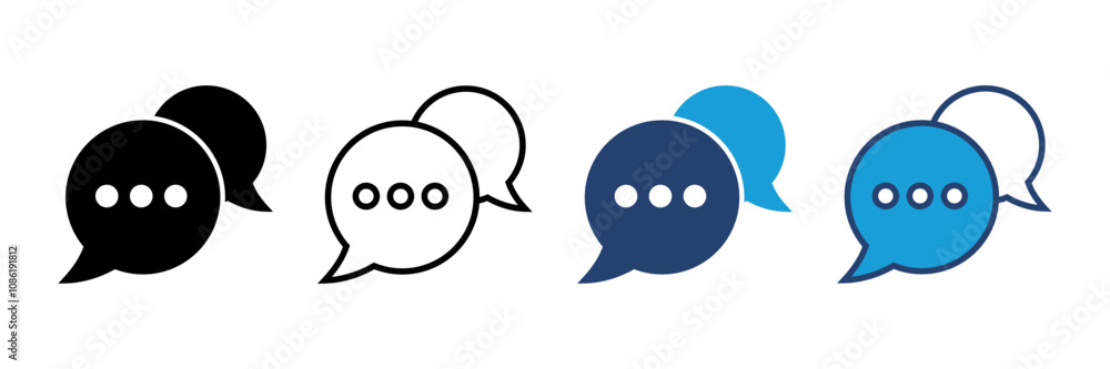 Poster chat icon vector. speech bubble icon. comment icon vector. message. contact us
