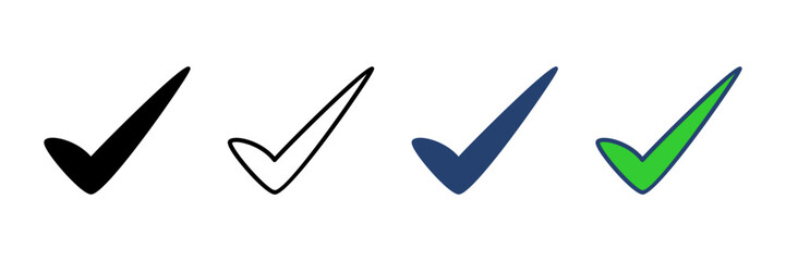 Check mark icon vector. Check mark icon. Tick mark symbol vector