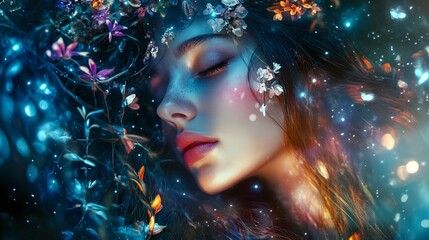 46. A digital photography studio with holographic photo editing tools, floating image retouching options, and virtual camera previews