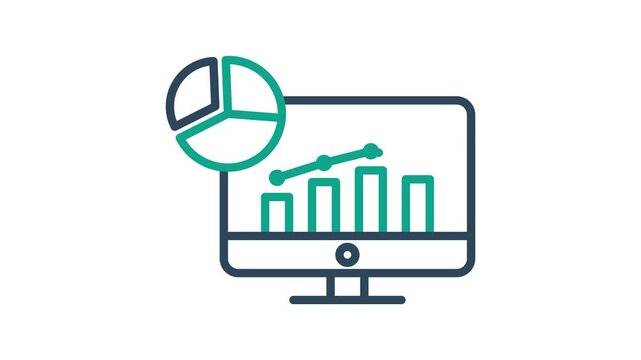 Analysis animated icon. suitable for user interface, provide visual feedback, etc. animated icon related to business