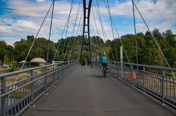 footbridge, bridge for pedestrians and cyclists in Żywiec
