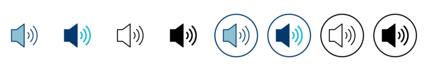 Speaker icon vector isolated on white background. Volume icon. Loudspeaker icon vector. Audio. Sound