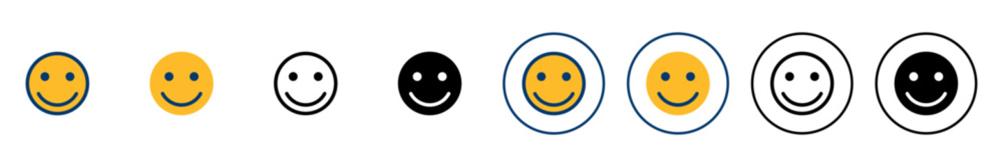 Fototapeta premium Smile icon vector isolated on white background. Smile vector icon. Emoticon Icon vector. Emoji