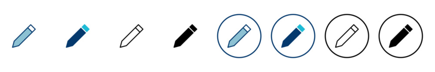 Pencil icon vector isolated on white background. Pencil vector icon