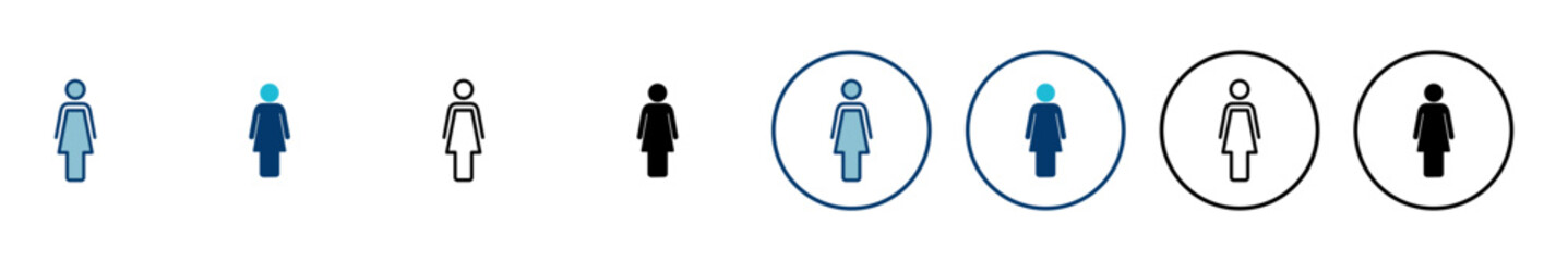 Female icon vector isolated on white background. woman icon vector