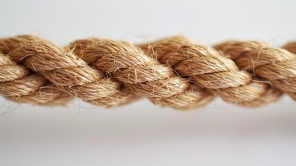 Close Up Of A Twisted Hemp Rope Texture