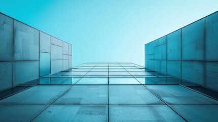 Obraz premium Modern Building Facade Glass And Stone Design