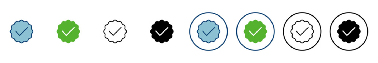 Approved icon vector isolated on white background. Certified Medal Icon vector. check mark