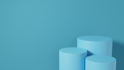 blue 3 podium background