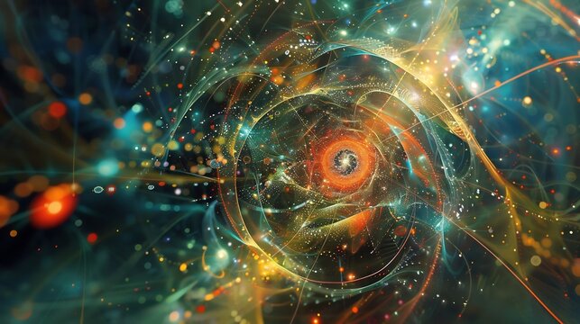Artistic representation of the Higgs boson field conferring mass to elementary particles in the universe