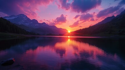 Fototapeta premium Majestic 4K time-lapse: stunning sunrise/sunset