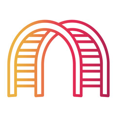 ladder Line Gradient Icon