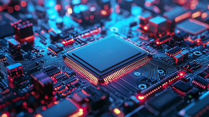 High-tech chip manufacturing plant showcasing advanced semiconductor production processes in a modern environment