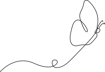 Butterfly Continuous One Line Drawing vector art
