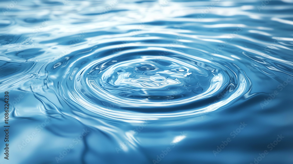 Aufkleber abstract visual of rippling water flows in a tranquil setting with soft reflections captured in natu