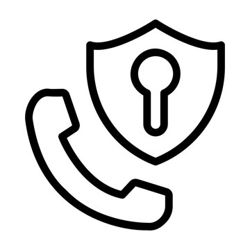 recommend clip art: phone call Line Icon