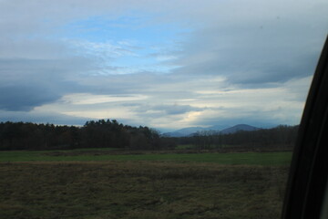 sunset in the mountains
