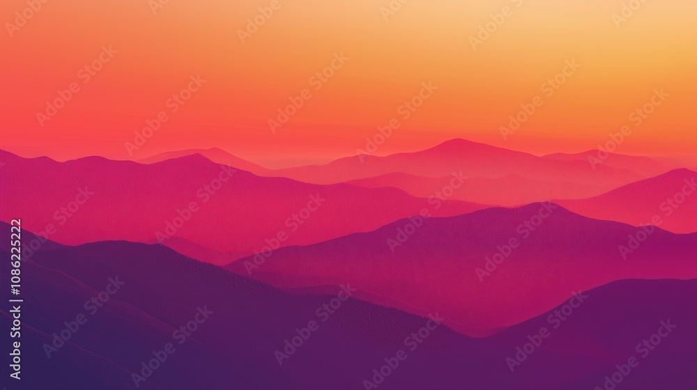 Poster beautiful warm gradient background transitioning from soft suns, capturing the serene essence of twi