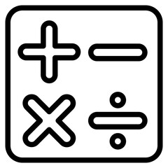 Obraz premium Mathematical symbols icon