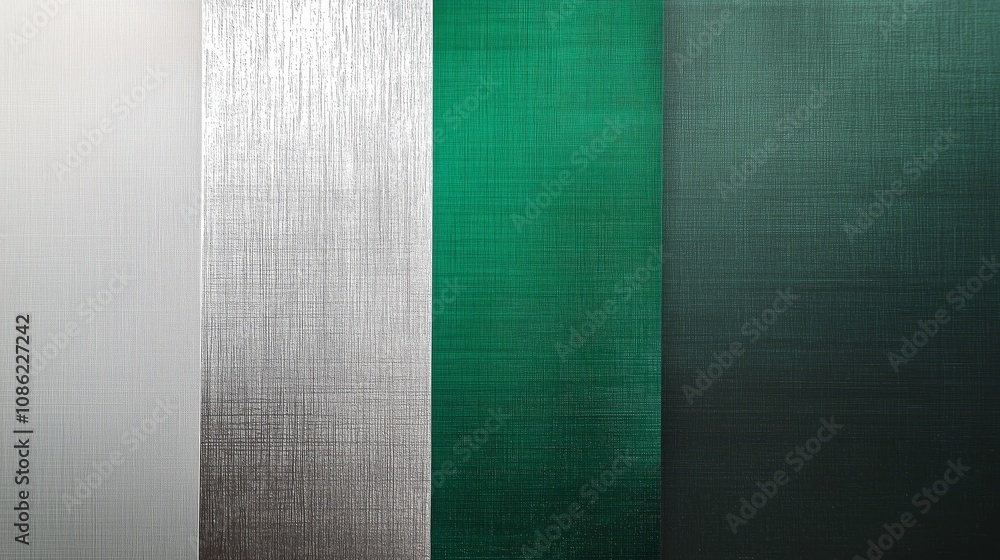 Poster sleek gradient transitioning textures from deep emerald to subtle light tones, perfect for modern de