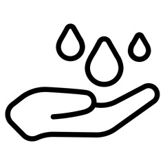 Saving water icon
