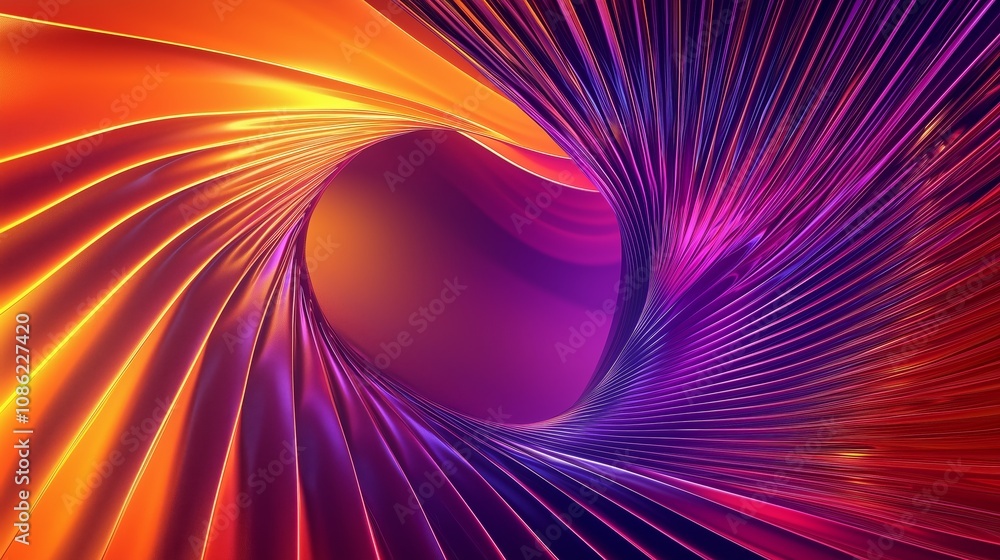 Poster abstract neon gradient background with blending colors and dynamic curves for creative projects and 