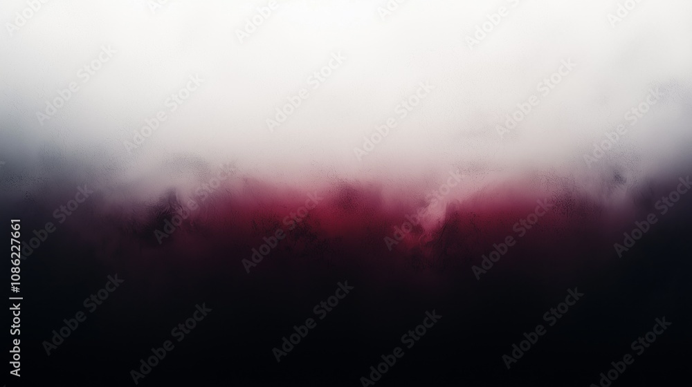 Poster dark gradient shifting from deep wine red into soft gray tones, creating a mysterious atmospheric sc