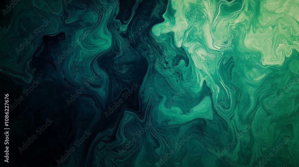 Poster abstract dark gradient background transitioning from midnight blue to emerald green, ideal for moder