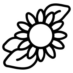 Sunflower leaf icon