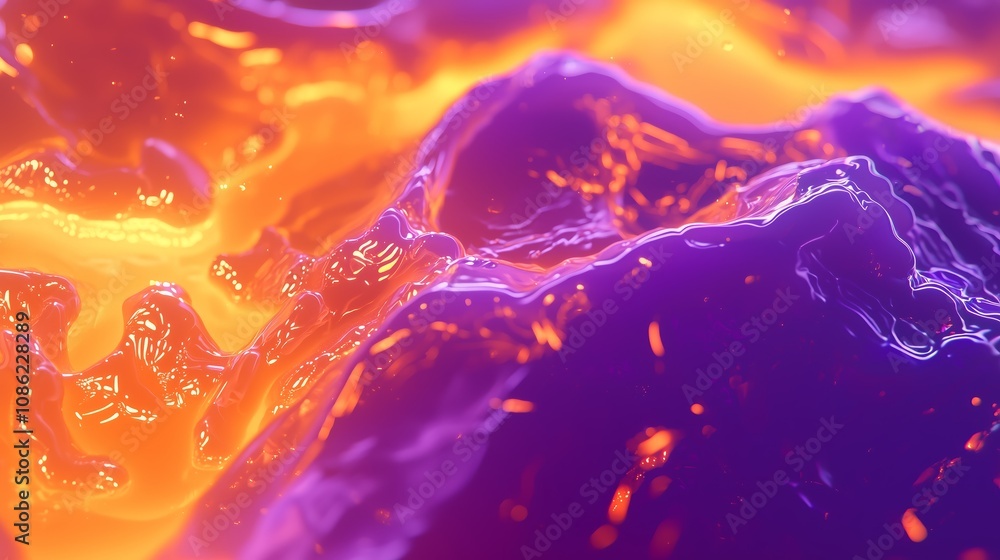 Aufkleber vibrant neon gradient background with blended colors in abstract style for modern designs and creati