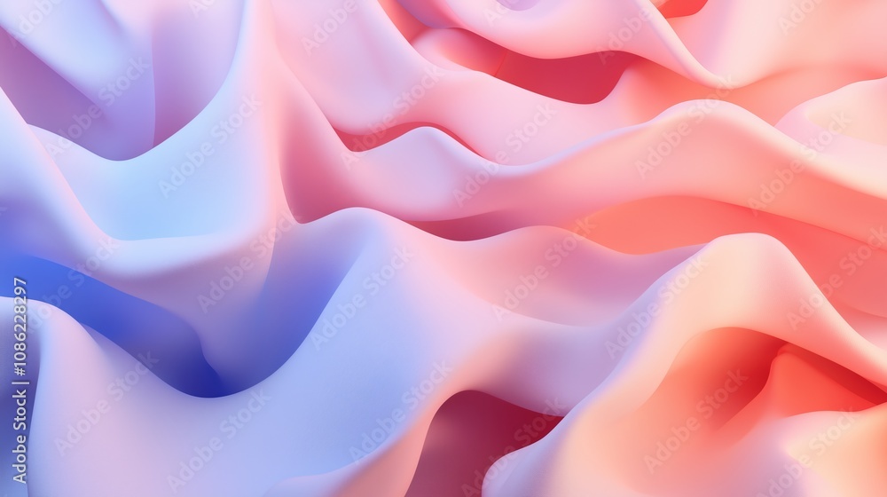 Poster smooth gradient of shifting colors from pale periwinkle to soft coral creating a dreamy fabric-like 