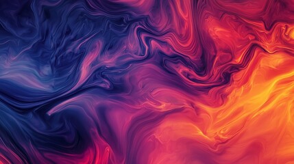 Obraz premium Abstract Illustration Featuring a Bold Gradient Shifting from Deep Cobalt Blue to Vibrant Hues in an Artistic Swirling Pattern Representing Colorful Fluid Dynamics