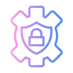 data security measures Line Gradient Icon