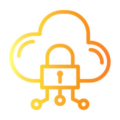cloud computing Line Gradient Icon