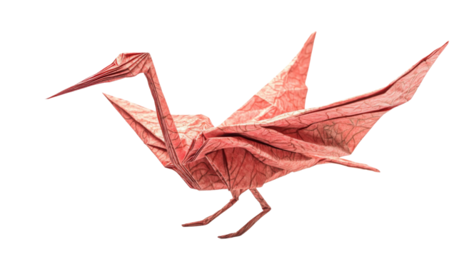 Origami crane transparent background